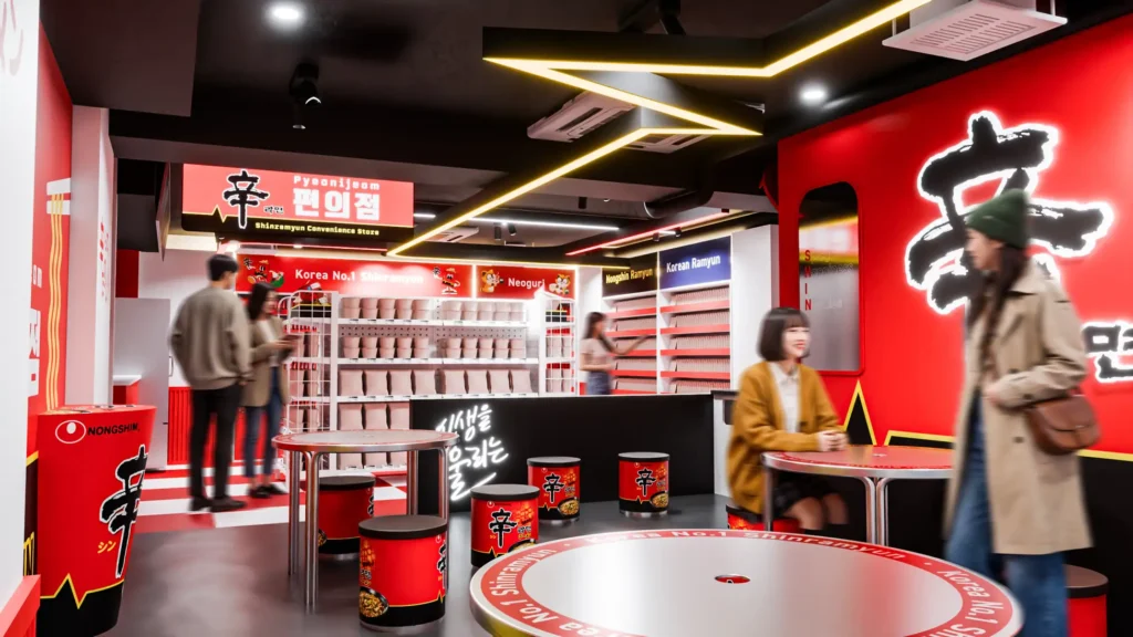 原宿・竹下通りに日本初のコンビニ型店舗「辛ラーメン편의점」誕生 10月1日リニューアルオープン。辛ラーメン発売40周年を記念。