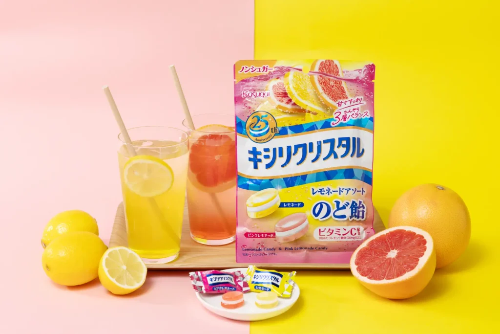 25年で初の飲料フレーバー　春日井製菓「キシリクリスタル レモネードアソートのど飴」が9月7日発売