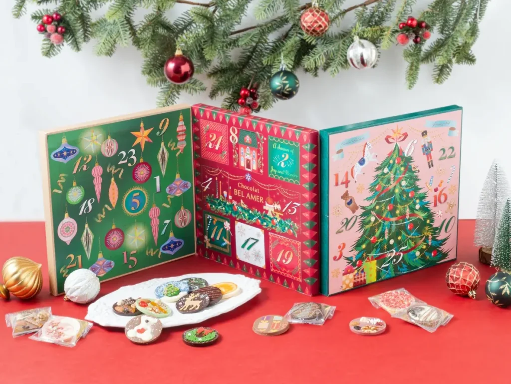 ベルアメールがクリスマス限定カレンダーの予約を10月1日に開始。25種類のパレショコラを詰め合わせ