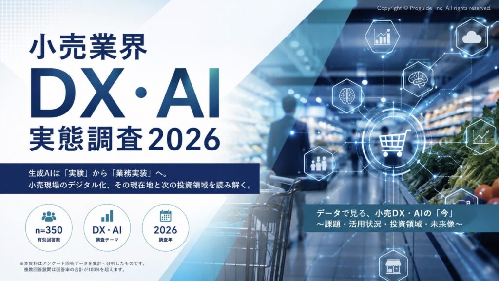 小売業界のDX・AI活用実態調査2026｜生成AIの活用状況・課題・今後の投資領域を解説